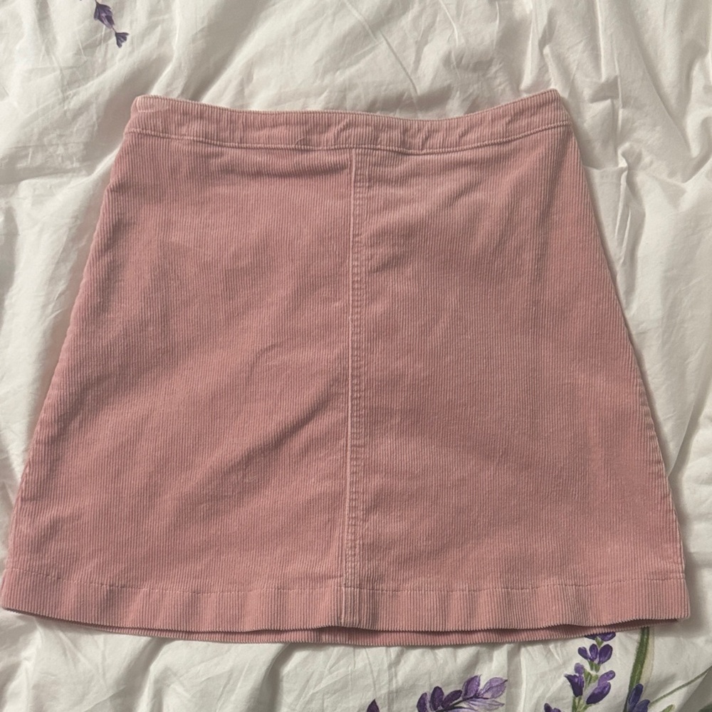 Pink Corduroy Skirt
